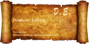 Dombos Edina névjegykártya