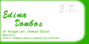 edina dombos business card